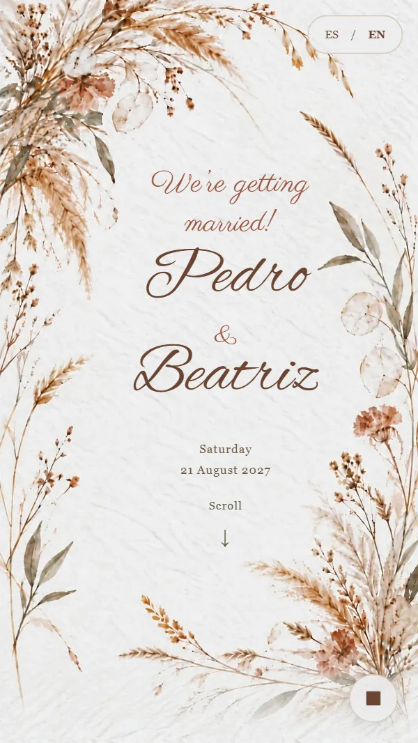 Header of the Acuarela Boho Burbuja invitation