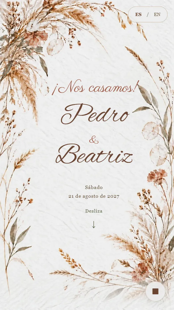 Cabecera de la invitación Acuarela Boho Burbuja