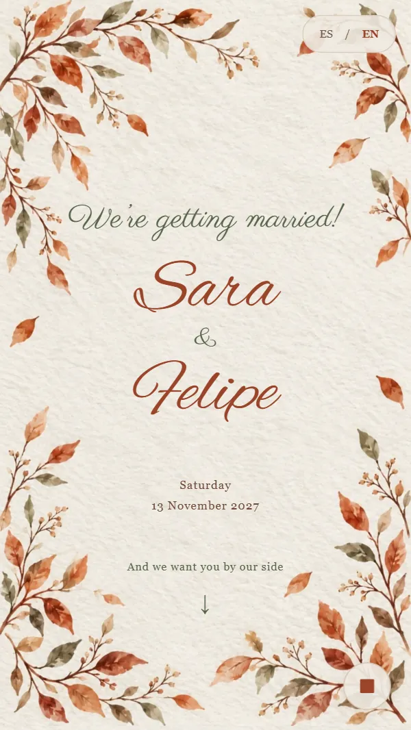 Header of the Acuarela Otoño-Invierno invitation