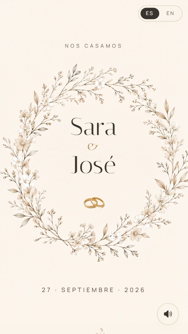 Cabecera de la invitación Minimalista Deluxe